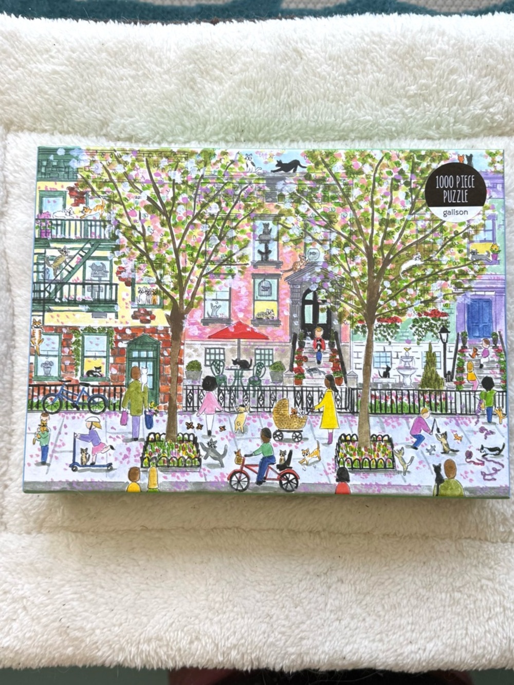 Galison Michael Storrings Cats in The City 1000 Piece Puzzle - COMPLETE